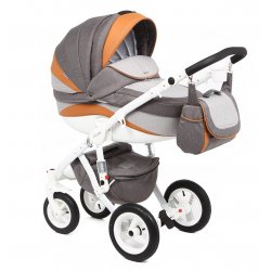 B31 - Детская коляска Adamex Barletta NEW 2 в 1 Ecco кожа 50%